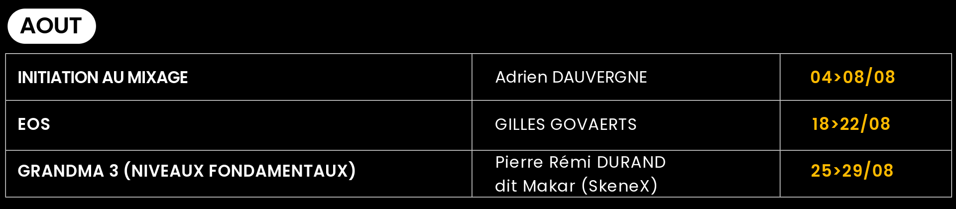 Calendrier formations-3-AOUT